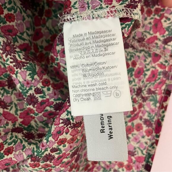 J Crew Poplin Shirt in Liberty Floral w Purple Women Size 6 - Picture 5 of 8